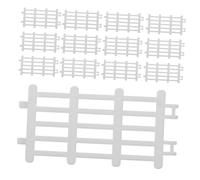 ERINGOGO 20pcs Miniature Farm Fence Decorations Smooth Plastic Mini Fences for DIY Sand Table dollhouse Fairy Garden