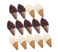 ERINGOGO 20pcs Miniature Ice Cream Charm Realistic Food Decoration for Dollhouse Tiny Accessories for Creative Play Includes Two Colors of Faux Ice Cream Delights