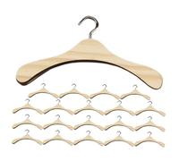 ERINGOGO 20Pcs Miniature Wooden Doll Wardrobe Hangers Space-saving Clothes Organizer for Bjd Dolls and Dollhouse Furniture for Playroom