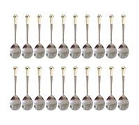 ERINGOGO 20PCS Pet Canned Feeding Spoon with Stainless Steel Handle and Cute Paw Pattern and Metal Pet Feeding Utensils for Dogs and Cats Versatile Food Scoop for Dry Wet and Treats for