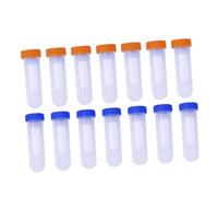 ERINGOGO 20pcs Plastic Test Tubes with Caps Transparent Storage Containers for Chemistry Experiments and Sample Preservation Leak Cover Multipurpose Bottles for Candy Crafts Liquids