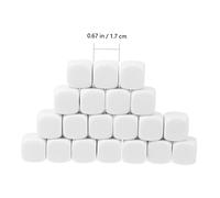ERINGOGO 20Pcs Printable Blank Dices Acrylic Rounded Corner Counting Dice for Math Teaching Game Accessories DIY Board Game Props