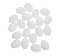 ERINGOGO 20pcs Realistic Plastic Fake Pigeon Eggs for Egg Decorations Coatiel Substitute Nest Enhancements