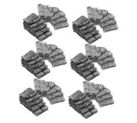 ERINGOGO 20pcs Resin Mini Staircase for Dollhouse Accessories Realistic Straight and Curved Miniature Stone Steps Micro Landscaping Ornament for DIY Fairy Garden and Mini House Decor