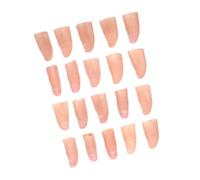 ERINGOGO 20pcs Reusable Soft Fake Finger Covers with Nail Details Flexible Vinyl Thumb Tips for Tricks Stage Performance Pranks and Entertainment Practice Large and Small
