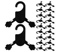 ERINGOGO 20pcs Small Pet Clothes Hangers for Dogs and Cats Plastic Garment Rack Organizer Space-saving Puppy Wardrobe Easy Assembly