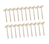 ERINGOGO 20pcs Solid Wood Mini Hammers Educational Pounding with Ergonomic Long Handle for Hand Eye Coordination Dexterity Development and Crafting Projects