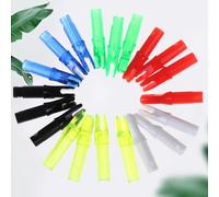 ERINGOGO 20Pcs Tail Inserts 6.2Mm Plastic Arrow Nocks for Compound Bow Hunting Accessories Mixed Colors for Target Shooting