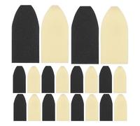 ERINGOGO 20pcs Violin Bow Tip Guard, Plastic White and Black Pads Replacement, Bow Tip Overlay Replacement Parts for Violin and Viola Use