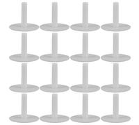 ERINGOGO 20pcs White Plastic Duck Holder Non-slip Rubber Base for Display and Dashboard Fixing, Bath Stand Set with Hook and Loop Fastener, Suitable for Car Decoration and Bath