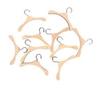 ERINGOGO 20pcs Wooden Doll Clothes Hangers Miniature Coat Racks for Dollhouse Accessories Solid Wood Smooth Edges Childrens Doll Clothes Organizer