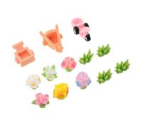 ERINGOGO 22 Pcs Miniature Dollhouse Flowers Multicolored Mini Resin Plants Artificial Tiny Faux Bouquet for Creative Cake Decorations and