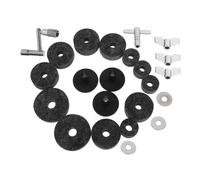 ERINGOGO 23pcs Drum Cymbal Accessory Kit Replacement Parts Felt Pads Sleeves Nuts