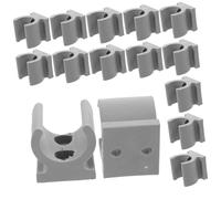 ERINGOGO 24 Pcs U Shaped Commode Chair Clamps for Wheelchair Toilet Seat Attachment Secure Pipe Holders with Predrilled Stable and Easy Installation Brackets for Elderly and Disabled