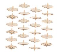ERINGOGO 24Pcs DIY Wooden Gyro for Unfinished Wood Spinning Tops with Creative Painting Craft Safe Natural Material Fun Hand Rotation Educational for Boys