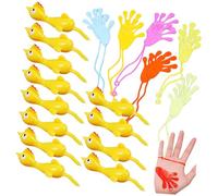 ERINGOGO 24pcs Stretchy Silicone and Sling Shot Chicken Set Flexible Prank Props for Party Favors Hand-eye Coordination Game Safe and Fun Goodie Bag Stuffers