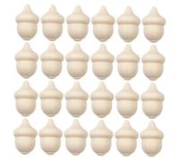 ERINGOGO 24pcs Unfinished Wooden Acorns for DIY Crafts Natural Wood Acorn Shapes for Creative Play and Rustic Home Decoration Eco Friendly Handmade Accessories for Thanksgiving and