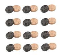 ERINGOGO 24pcs Wooden Checkers Pieces Solid Wood Table Game Accessories Fit for Chess and Board Games for Home and Family Play