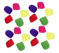 ERINGOGO 25pcs Thick Sponge Microphone Covers for Handheld Mics High-density Protective Windscreens in Red Yellow Pink Green Purple Noise-reducing Mic Sleeve for Ktv Recording Conference
