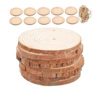 ERINGOGO 25PCS Unfinished Wood Blanks with Pre Drilled Natural Wood Slices Thick for Crafts DIY Ornaments Rustic Wedding Decor Preschool Art Projects