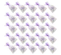 ERINGOGO 28Pcs Lavender Sachet Bags Drawstring Small Mesh Linen Pouches Empty for DIY Wedding Party Favor Storage and Jewelry Supplies 6.29X2.75In Light Purple