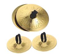 ERINGOGO 2pairs Finger Cymbals for Boy Girl Portable Percussion Instruments for Dance Parties Zills for Boy Girl Rhythm and Melody Appreciation