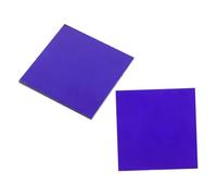 ERINGOGO 2pcs 5x5cm Blue Cobalt Glass Plates for Chemistry Flame Reaction Experiments, Lab Physical Experimental Equipment for School Science Education and Laboratory Use