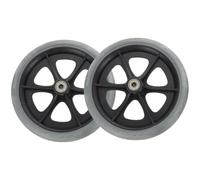 ERINGOGO 2pcs 8 Inch Wheelchair Front Wheels Replacement with Bearings Gray Walker Drive Wheels for Mobility Aids and Rollators