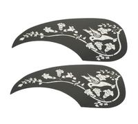 ERINGOGO 2pcs Acoustic Guitar Pickguard, Wooden Scratch-proof Protective Plate for Folk Guitar, Easy to Install, Decorative Pattern, British Style
