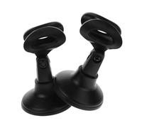 ERINGOGO 2pcs Adjustable Desk Microphone Stand with Stable round Base, Portable Plastic Desktop Mic Stand for Live Streaming Setups and Public Speaking Events