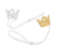 ERINGOGO 2pcs Adjustable Hamster Crown Soft Small Animal Party Supplies for Rabbits Hamsters Cute Royal Tiara Headwear for Pet Photography and Fancy Dress Up
