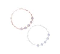 ERINGOGO 2pcs Adjustable Rhinestone Cat Dog Necklace Decorative Silver Rose Gold Pet Collars Jewelry for Stylish Cats and Dogs Fashion Accessory for Parties and Daily Wear