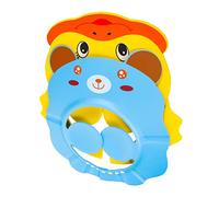 ERINGOGO 2pcs Adjustable Shower Caps with Cute Cartoon Designs Bath Visors with Dual Side Buckle for Comfortable Fit Protect Ears and Eyes During Hair Washing Shampoo Shields