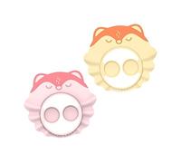 ERINGOGO 2pcs Adjustable Shower Hat Shampoo Visor with Ear Protection for Boys Multi Function Hair Washing Shield Pink and Yellow