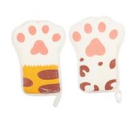 ERINGOGO 2pcs Adorable Cartoon Paw Bath Scrubber Soft Delicate Boy Girl Bath Towels Fun Essentials for Toddlers Boy Girl Strong Cleaning Power Easy to Clean