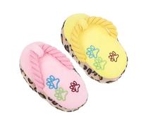 ERINGOGO 2Pcs Adorable Dog Teething Plush Slipper Shape Wear Resistant Chew for Puppies Durable Bite Resistant Molar to Satisfy Natural Hunting Instinct and Prevent Furniture Damage