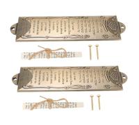 ERINGOGO 2pcs Alloy Mezuzah with Scroll for Front Door Weather Resistant Jewish House Warming Blessing Door Sign Religious Mezuzah Decor for Holiday Celebration and Home Protection