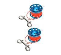 ERINGOGO 2pcs Aluminum Diving Spool with Double End Snap Clip Heavy Duty Cord Underwater Snorkeling and Scuba Swivel Reel for Precise Positioning and Tangle Operation