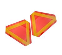 ERINGOGO 2pcs Aluminum Triangle Reflective Safety Warning Signs for Vehicles Weather-resistant Slow Moving Vehicle Reflectors Easy to Install for Golf Carts Tractors Utility and Road