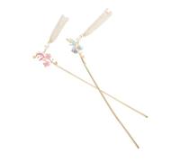 ERINGOGO 2pcs Ancient Style Hairpin Headdress Retro Moon Star Hair Stick Tassels Elegant Vintage Chinese Hairpin for Women Hanfu Braids Decoration