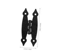 ERINGOGO 2pcs Antique Shaped Cabinet Door Hinges Vintage Flush Butt Hinges for Wooden Boxes Kitchen Cupboards with Sturdy Iron Construction and Polished Surface Finish