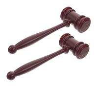 ERINGOGO 2Pcs Auction Hammer Loud Knocking Sound Courtroom Gavel Props Educational Plastic Mallets for Boys Pretend Play