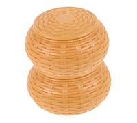 ERINGOGO 2pcs Bamboo Inspired Go Chess Storage Container Impact Resistant Resin Bowls with Large Capacity for Students and Board Game Holder for Go and