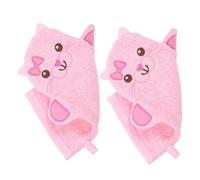 ERINGOGO 2Pcs Bathing Gloves Animal Shape Back Scrubbers Soft Exfoliating Mitts for Newborns Gentle Body Cleaning and Oil Removal