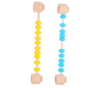 ERINGOGO 2Pcs Bead Arithmetic Abacus for Educational Math Learning Tool with DIY Busy Board Enhances Mental Calculation and Cognitive Skills for Boys