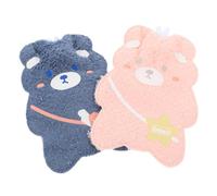 ERINGOGO 2pcs Bear Hot Water Bags Winter Hand Warmers Reusable Injection Heating Packs for Home School Office with Non-Slip Texture and Heat Preservation Random Color