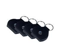 ERINGOGO 2Pcs Black PU Leather Guitar Holder Plectrum Bag with Metal Key Ring Portable Convenient Protector for Guitar Picks and Keys