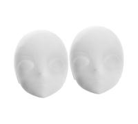 ERINGOGO 2pcs Blank Paintable PVC Fox Face Masks Frosted Matte White DIY Masquerade Cosplay Accessories for Halloween Party Artistic Expression