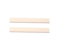 ERINGOGO 2Pcs Bone Guitar Bass Bridge Saddles 100X10X3Mm Natural Ivory Blank Nut Compact Easy to Use Handmade Guitar Accessories