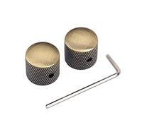 ERINGOGO 2Pcs Bronze Tone and Volume Control Knobs for Electric Guitar Bass Metal Electronic Guitar Pedal Connectors with Anti-rust Copper Plating Easy Install Replacement